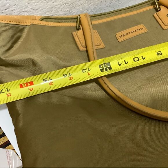 HARTMANN CANVAS LEATHER TRIM LARGE TOTE TRAVEL BAG - Picture 13 of 16